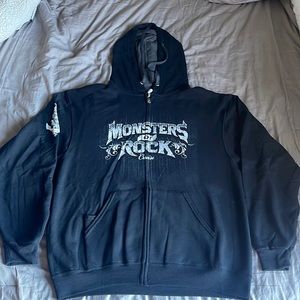 Black large full zip MORC hoodie